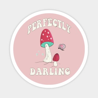 Perfectly Darling Mushroom and Butterfly Cottagecore Aesthetic Magnet